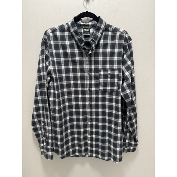 Nike Men's 6.0 Skater Black And White Plaid Button Down Shirt Size‎ Large - Picture 1 of 5
